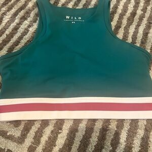 Wilo Teal and Pink Sports Bra